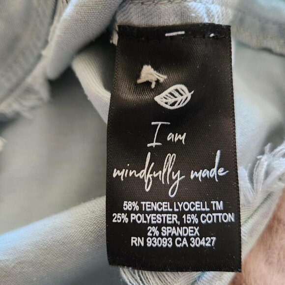 NIC+ZOE Anthropologie Denim Shirtdress Button Up Long Sleeve Light Blue Sz L - Picture 8 of 8